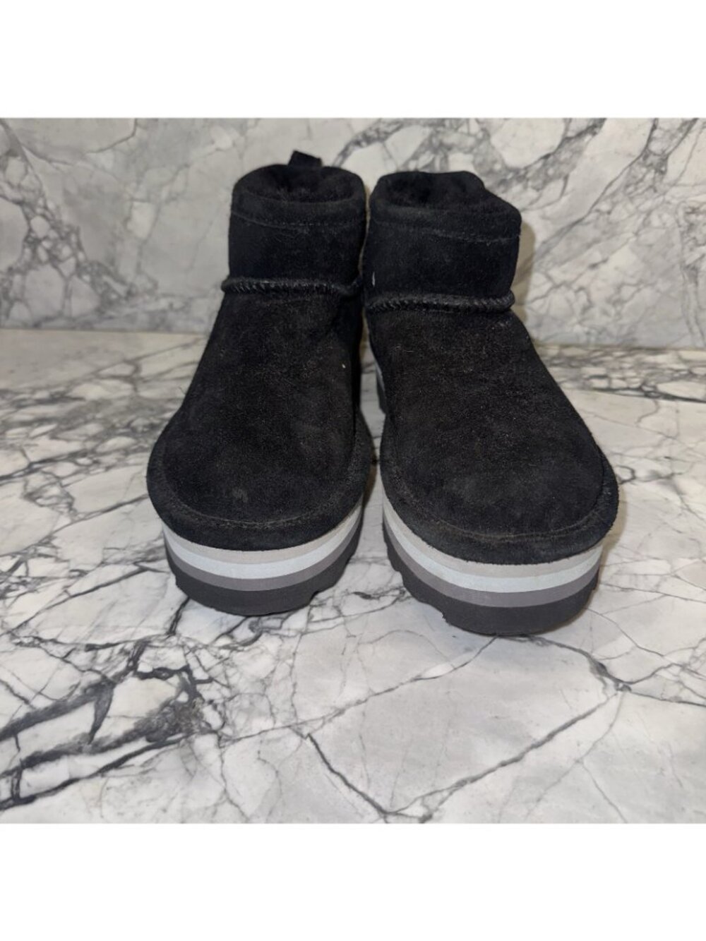 Bearpaw Retro Shorty Ankle Boots Black Suede 4Y UK 3 - Picture 4 of 5